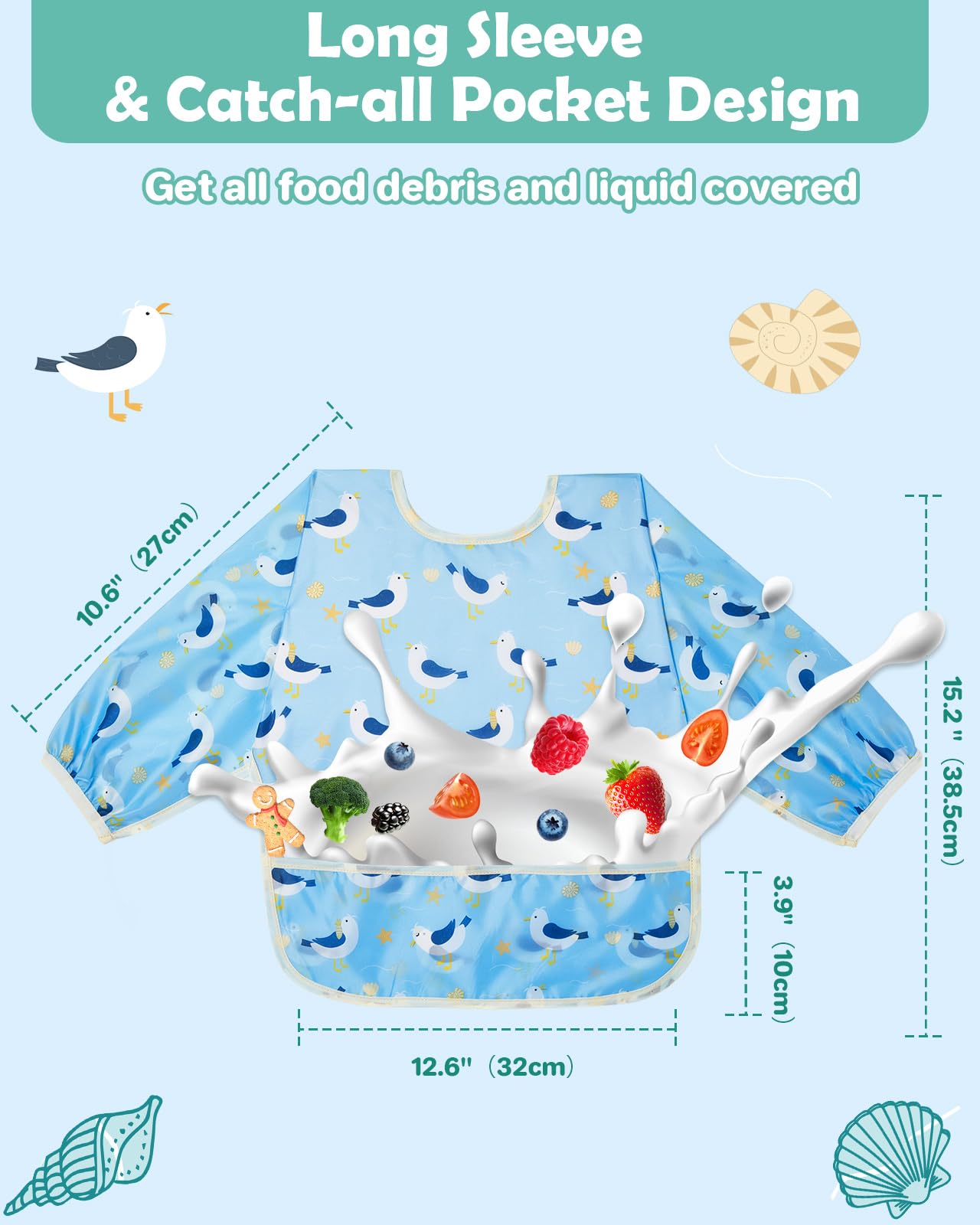 Lictin baby bib 5-piece-set saves laundry and time.