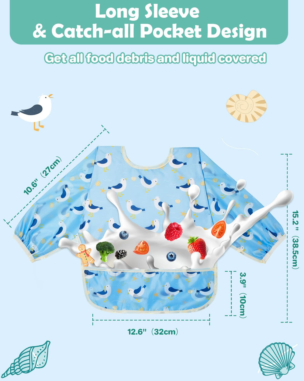 Lictin baby bib 5-piece-set saves laundry and time.