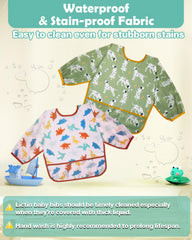 Lictin baby bib easy-clean surface simplifies after-meal cleanup.