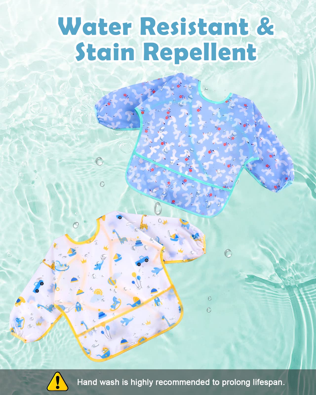 Lictin bib with adjustable double strap designed to grow with baby
