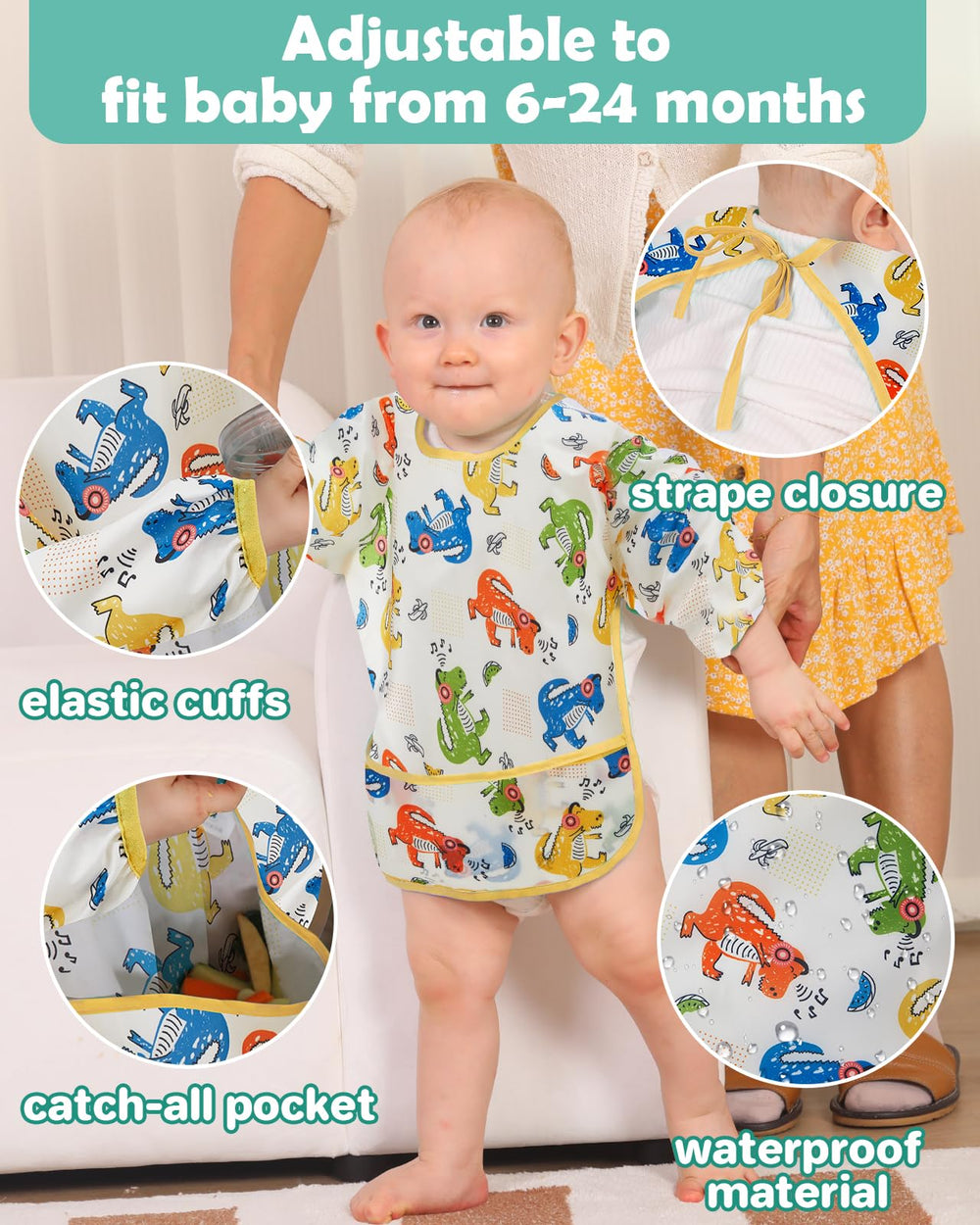 Lictin baby bibs in cute prints for toddlers.