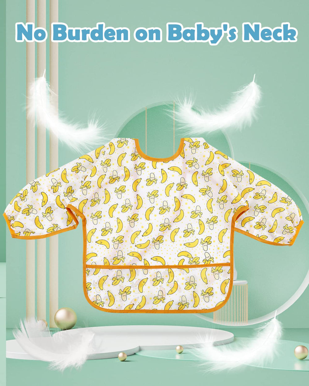 Lictin bibs showing easy-clean surface that dries quickly after use