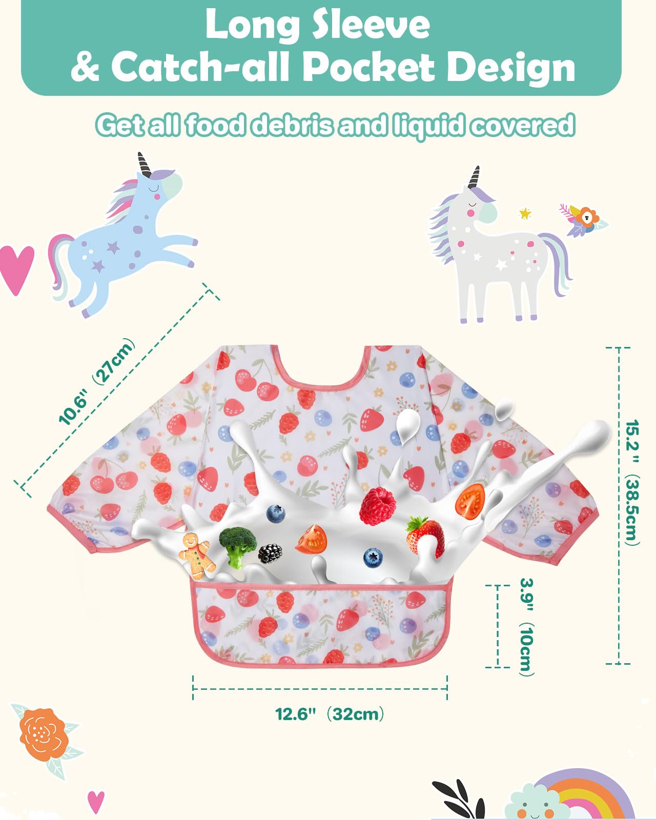Five-piece Lictin bibs set ready for use