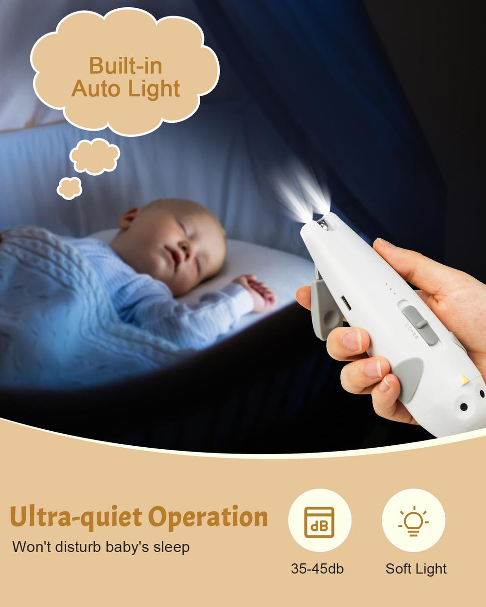 Lictin baby care kit six grinding heads for newborns to adults supports versatile trimming.