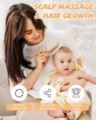 Lictin baby hair brush used on dry hair for grooming.