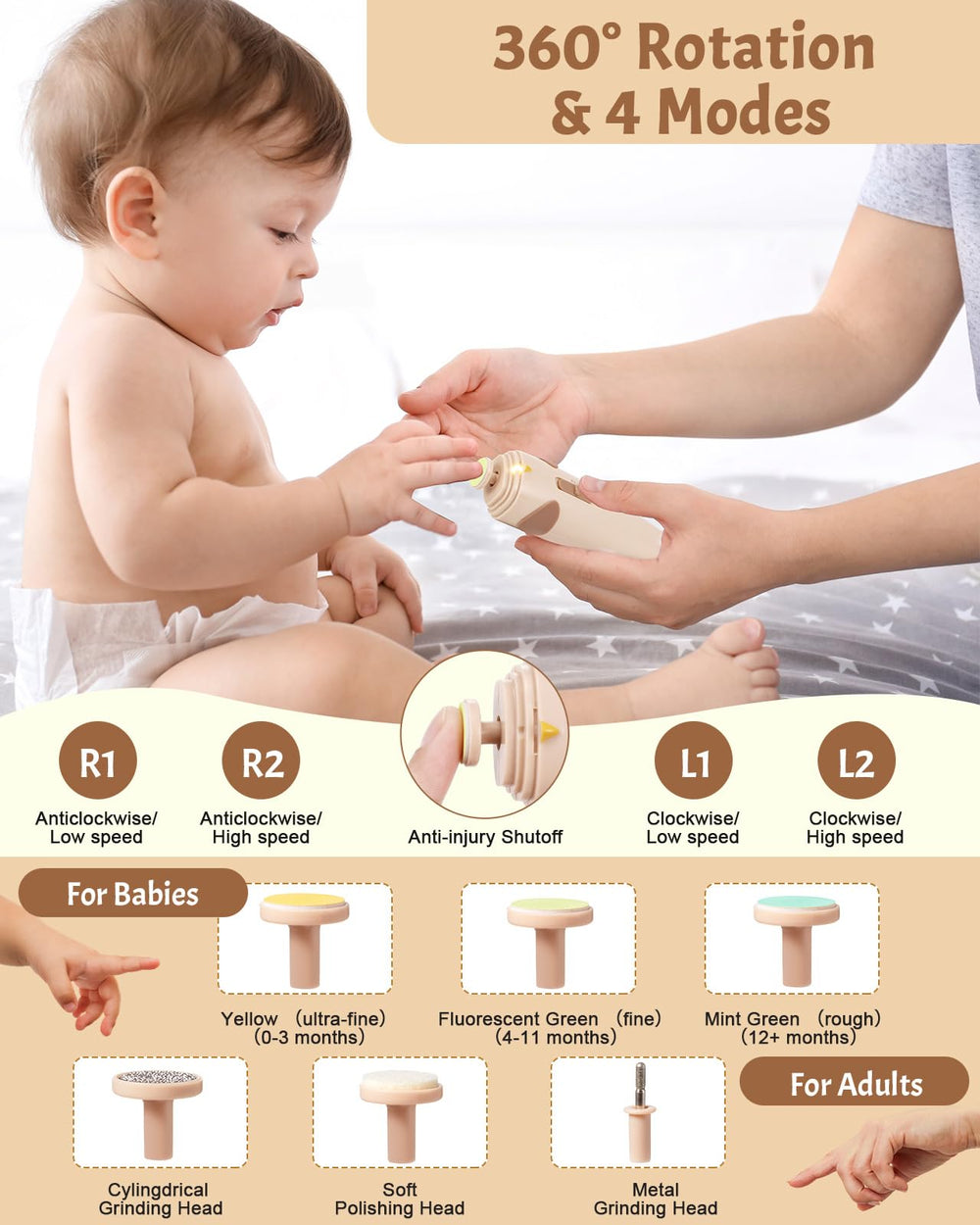 Lictin baby nail trimmer 2-in-1 with auto-light shown for precise trimming