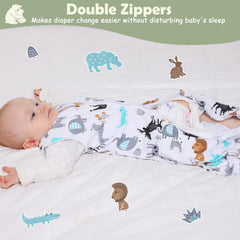Lictin two-way zipper closeup enabling easy diaper changes overnight