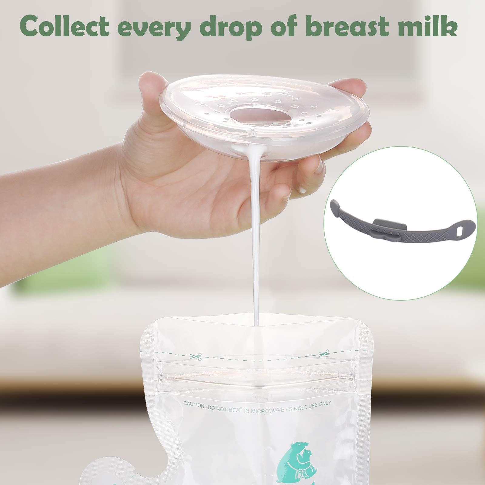 Lictin breast shell 30mm opening ensures consistent silicone contact.