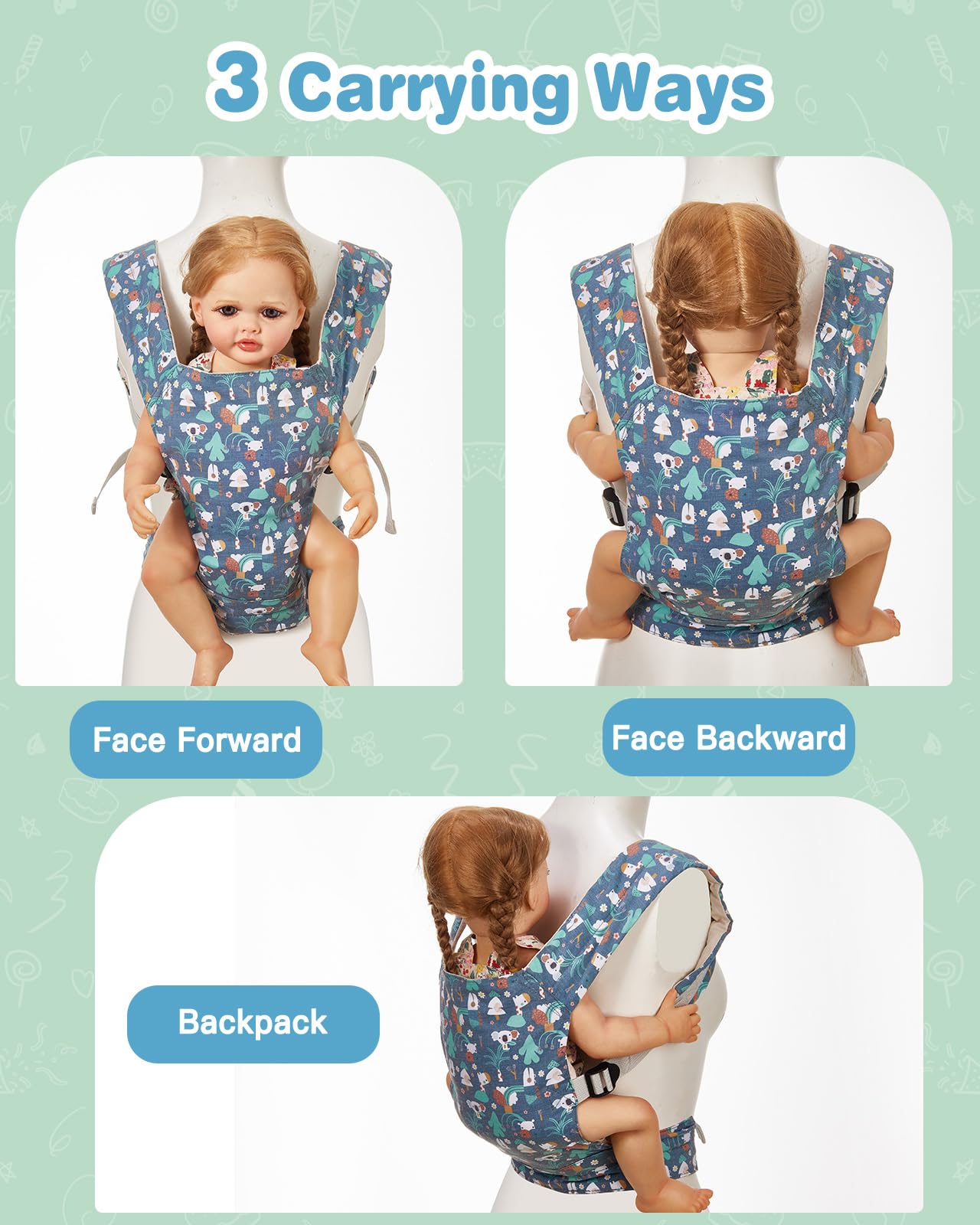 Lictin facing-out mode enables eye contact during pretend adventures.