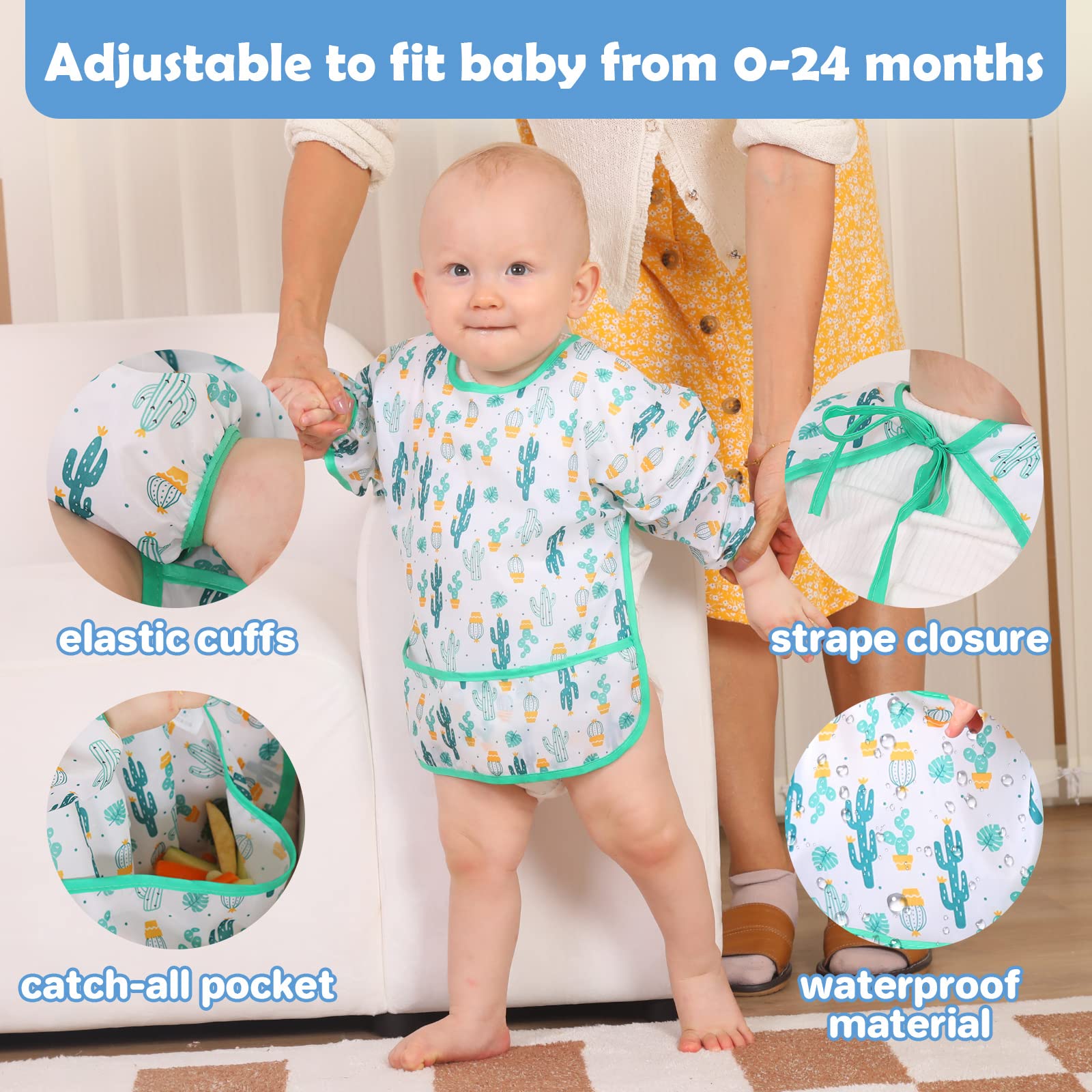 Lictin Blue Starfish bib coordinates with accessories for versatile mealtime looks.