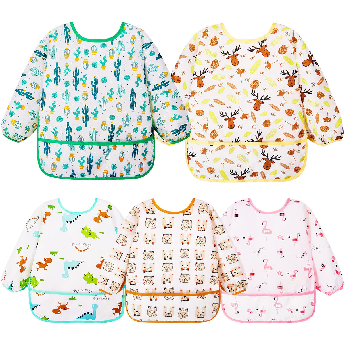 Lictin Long Sleeve Bibs cuff detail protects little wrists from spills.
