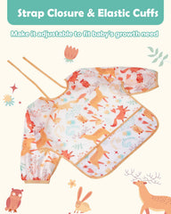 Lictin pink hedgehog bib deep pocket catches spills