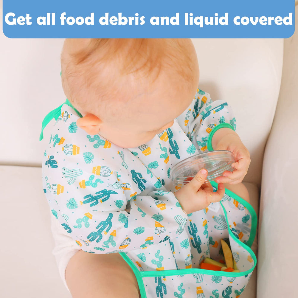 Lictin Yellow Dinosaur bib adds cheerful color to mealtime.