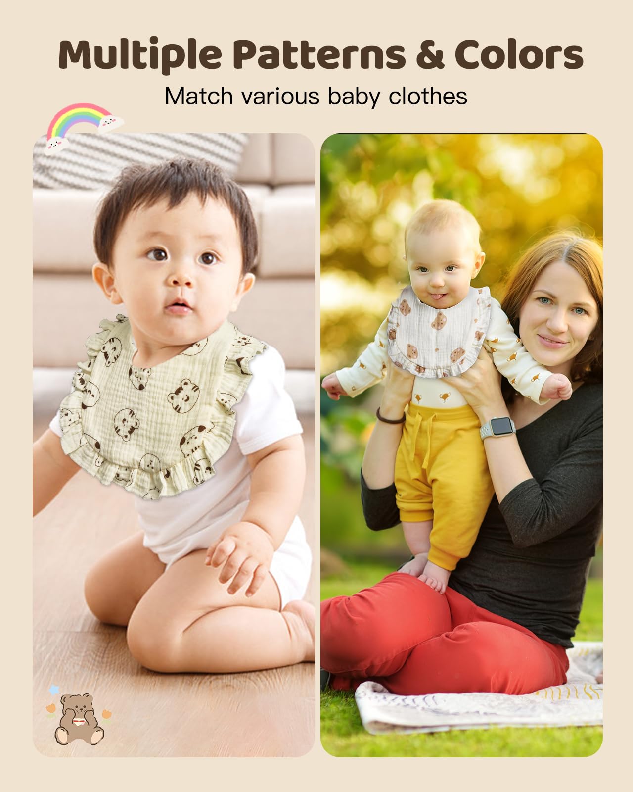 Lictin washable and quick-drying bibs for busy parents.