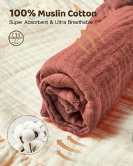 Lictin muslin bibs soft stitching detail highlights gentle skin contact.