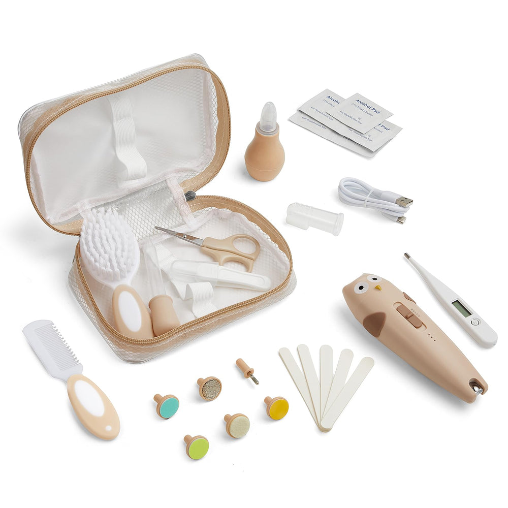 Lictin nasal aspirator and brushes arranged for gentle daily hygiene tasks