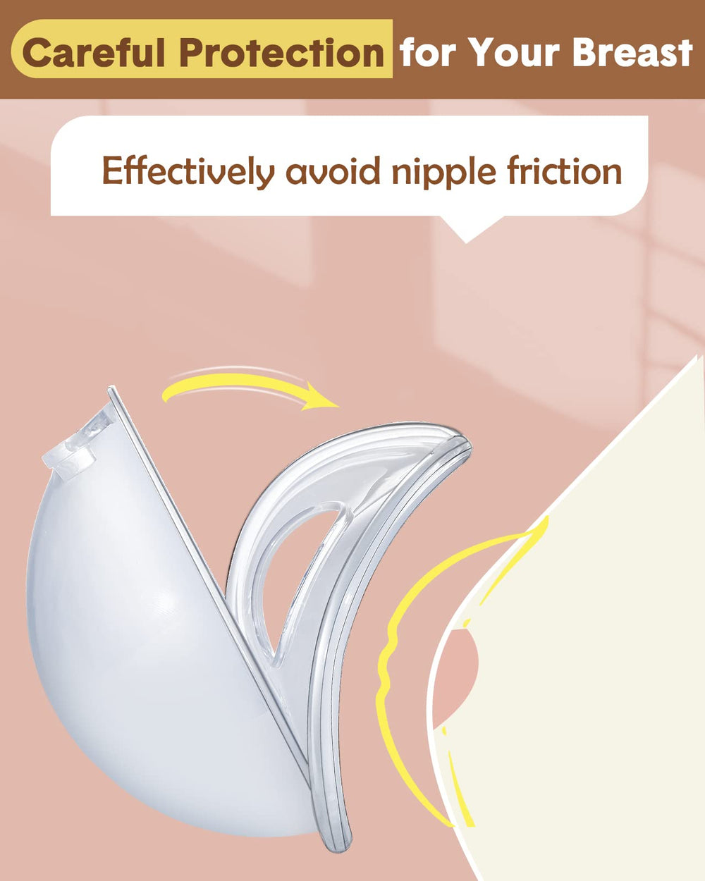 Lictin nipple-protection shell reduces chafing while allowing air circulation.