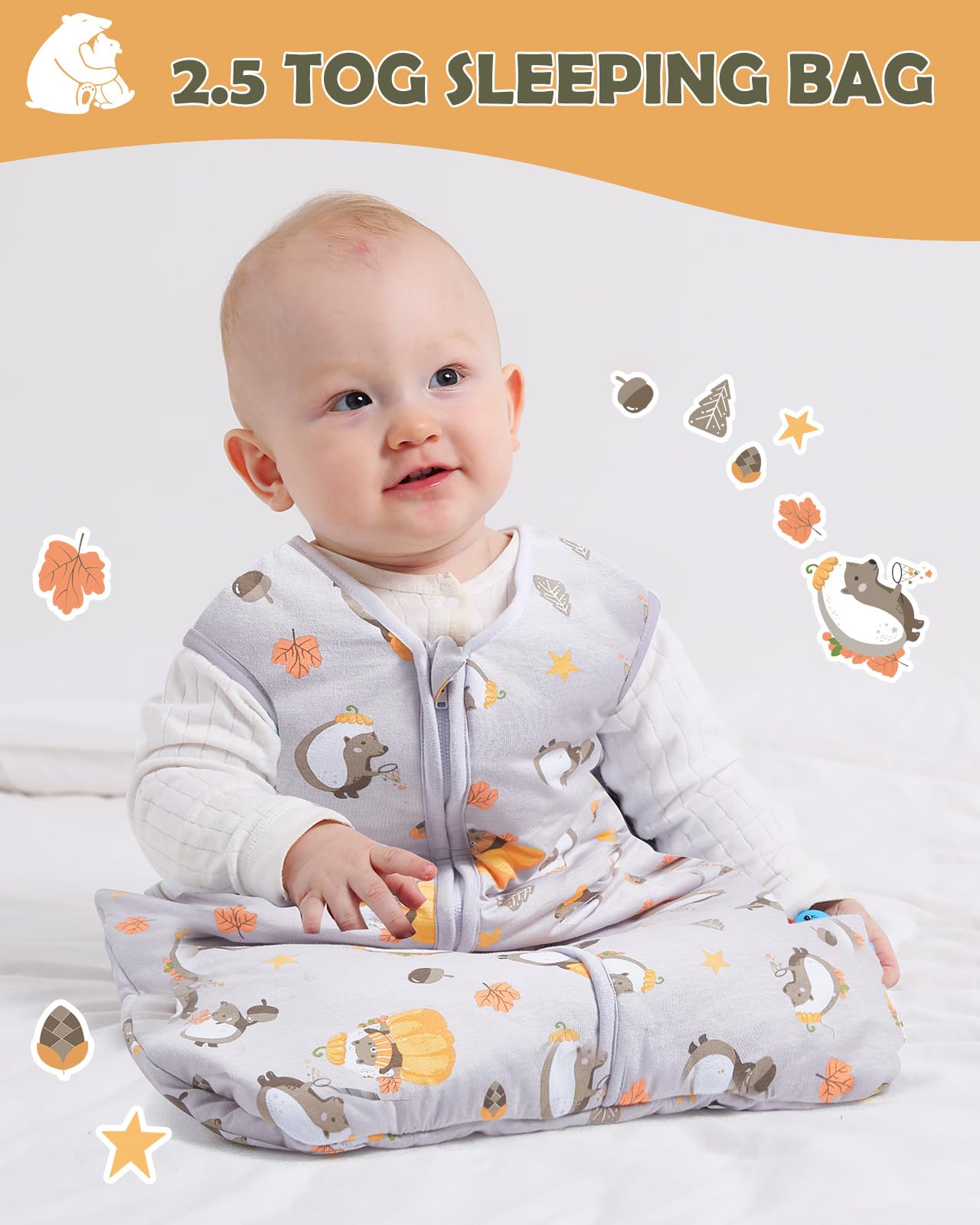 Lictin 2.5 tog winter sack suits 60.8–64.4°F room temperatures.