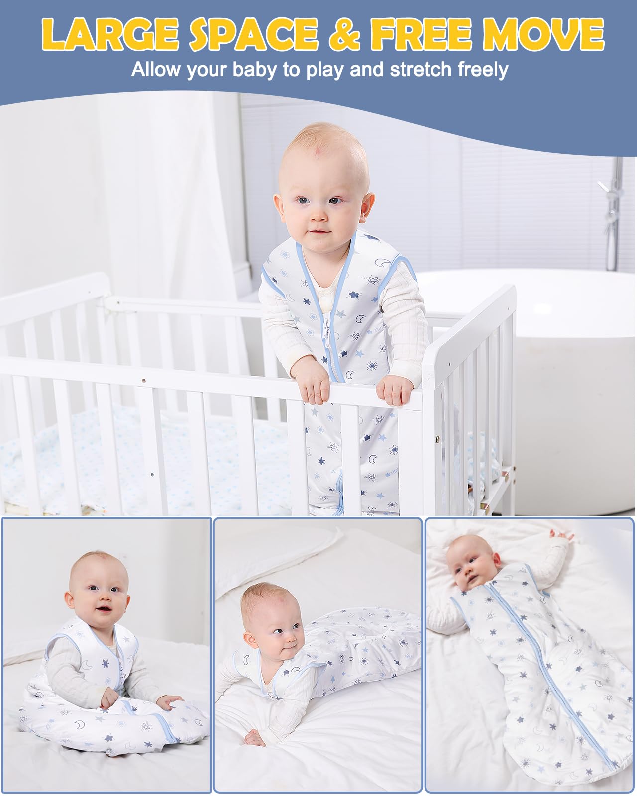 Lictin zipper guard protecting baby's chin during changes.