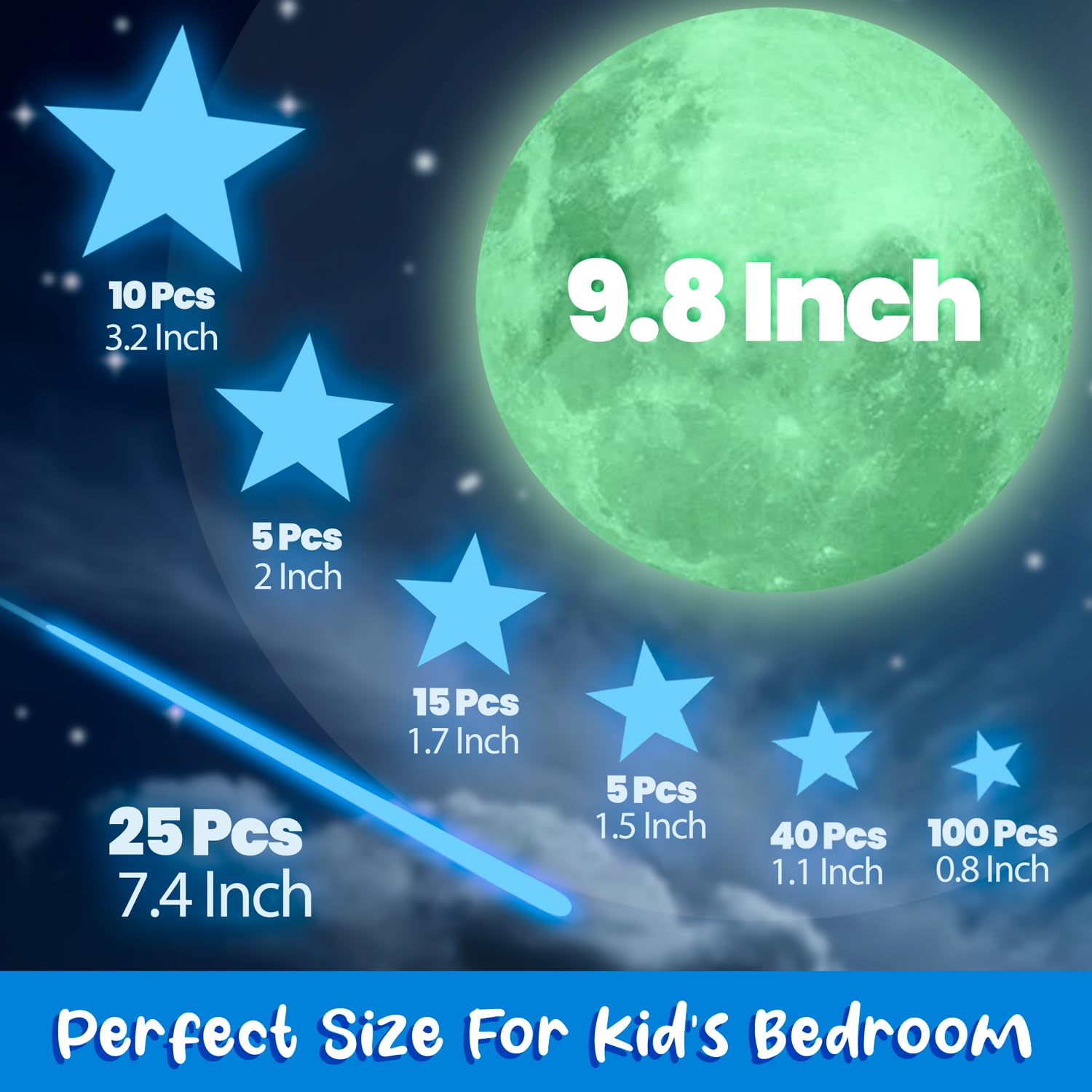 Liderstar colorful-night-sky shows three colors to soothe children during bedtime rituals
