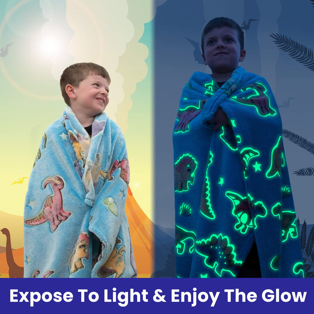 Liderstar dinosaur blanket fade- and stain-resistant fabric stays vibrant.