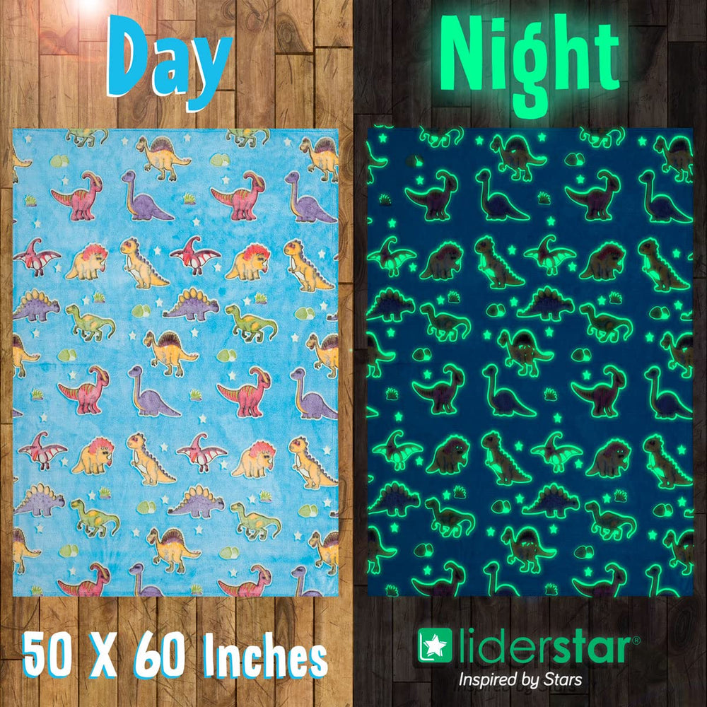 Liderstar dinosaur blanket soft plush fleece delivers cozy warmth for kids.