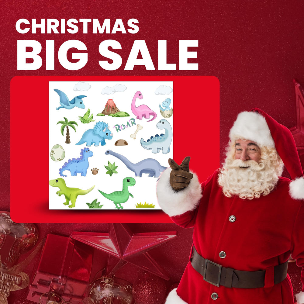 Liderstar dinosaur wall decals nighttime-glow glow-green creates calming bedtime ambiance.