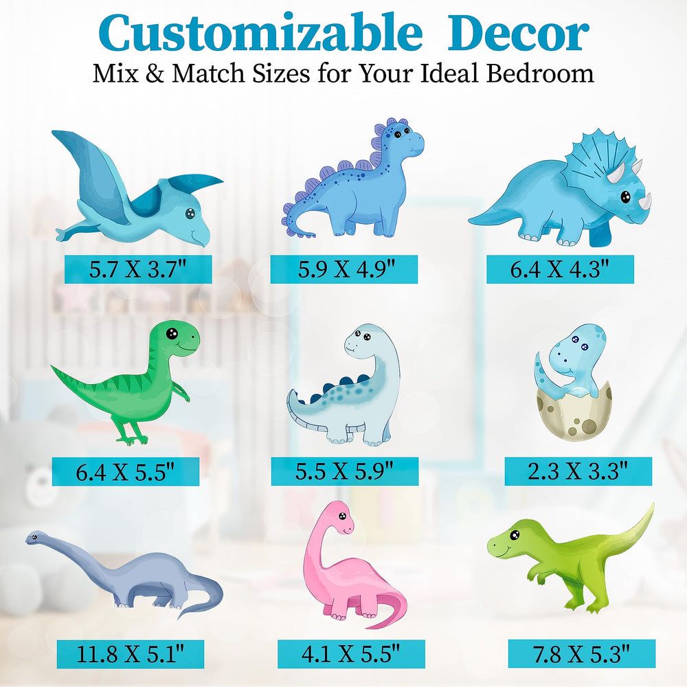 Liderstar dinosaur wall decals non-toxic-eco-friendly safe for kids' spaces.