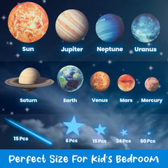 LiderStar educational-space-wall-stickers blue turn learning into a playful cosmic story.