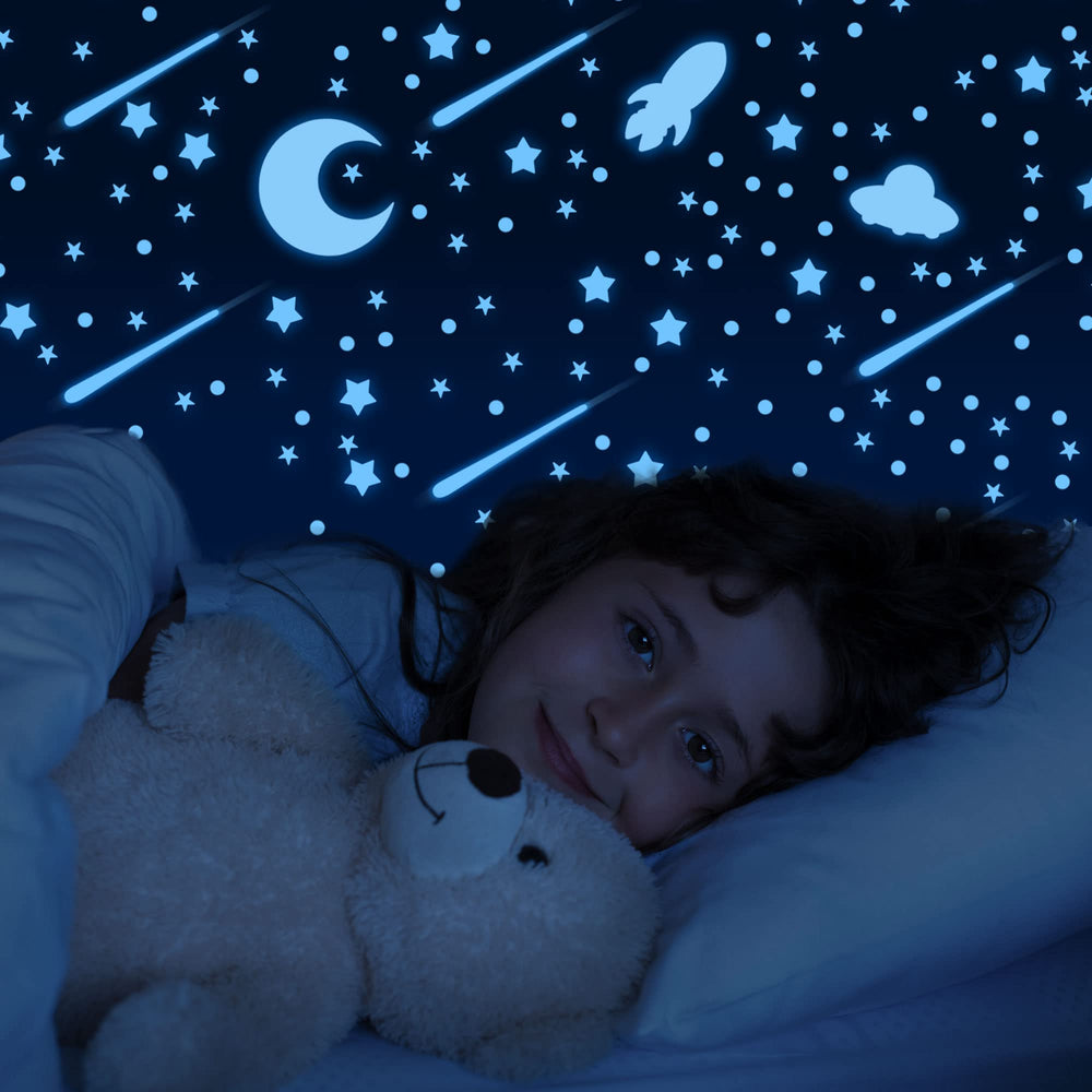Liderstar night sky adhesive stickers stay on walls.
