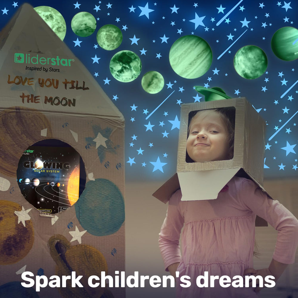 LiderStar true-to-life-glow-decals blue visuals deliver immersive ceiling decor.