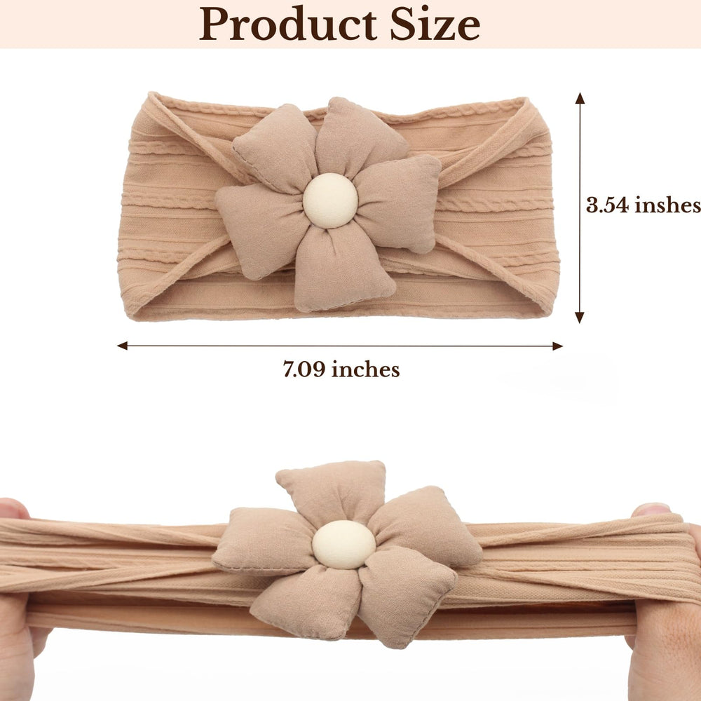 LIDHAY 3pcs blue flower headbands soft nylon ideal for daily wear