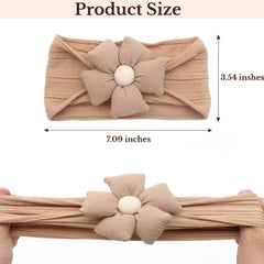 LIDHAY 3pcs blue flower headbands soft nylon ideal for daily wear