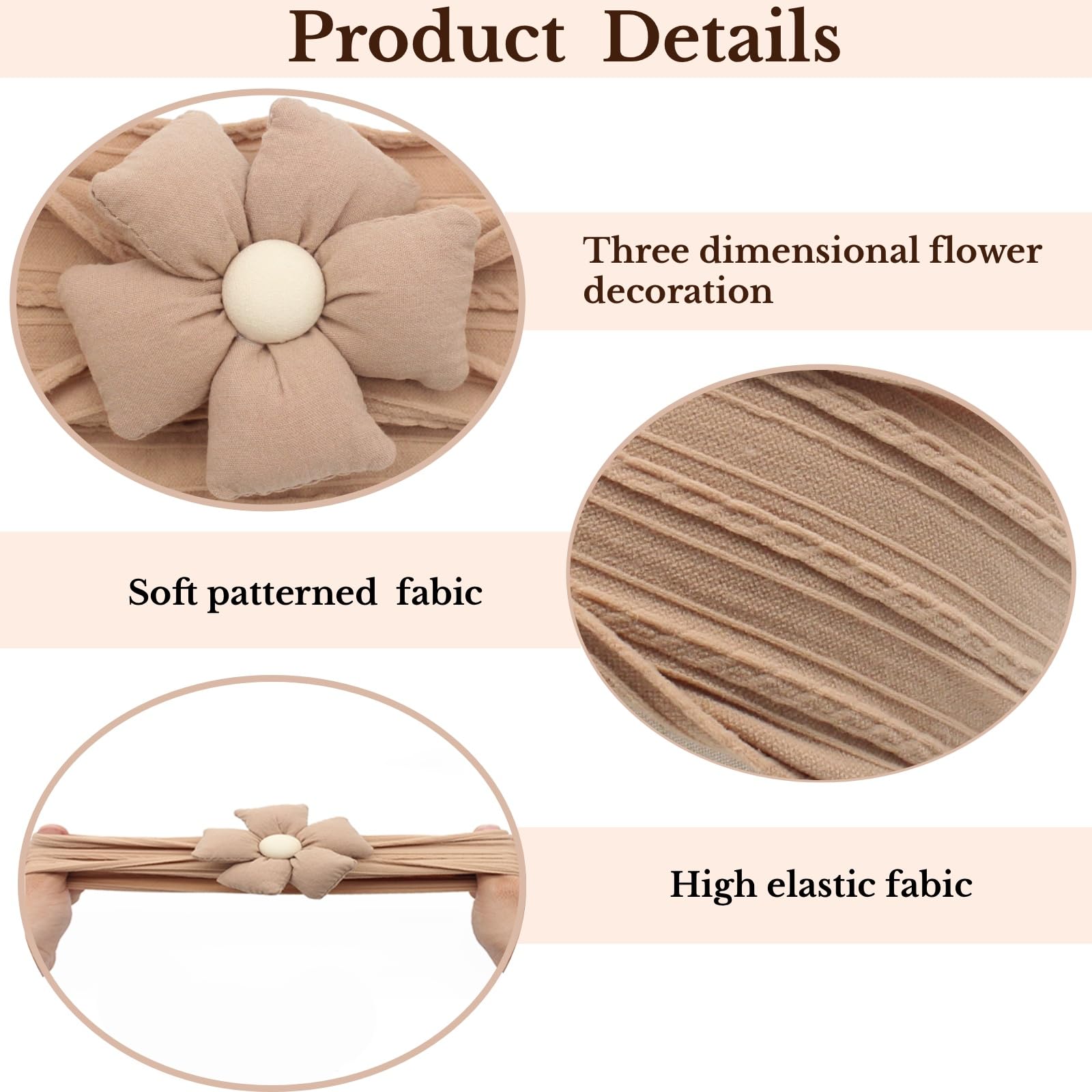 LIDHAY baby flower headbands pink color adds cute flair to outfits