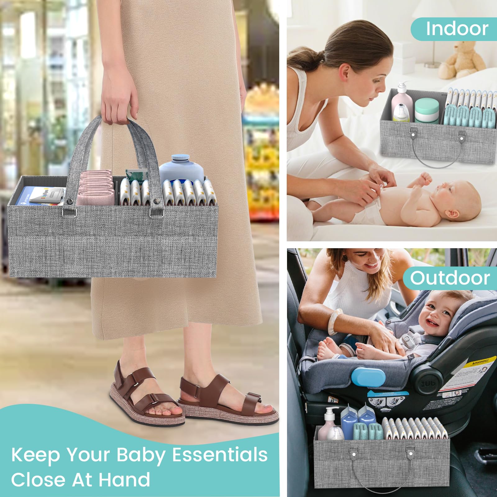LIDTOP 2In1 diaper cart easy assembly in minutes