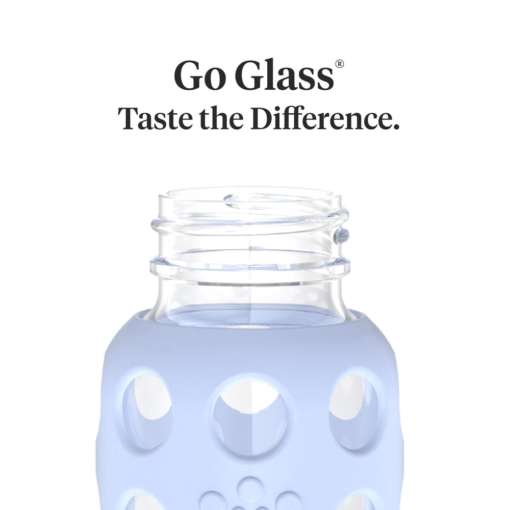Lifefactory 4oz borosilicate bottle with Stage 1 nipple for newborn feeding