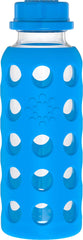 Lifefactory 9oz bottle with flat cap in Ocean keeps drinks leakproof for school lunches