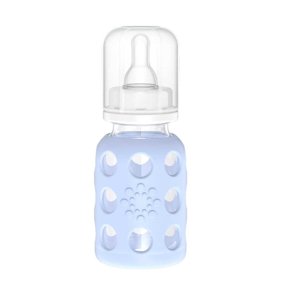 Lifefactory borosilicate glass baby bottle with protective sleeve for durable use