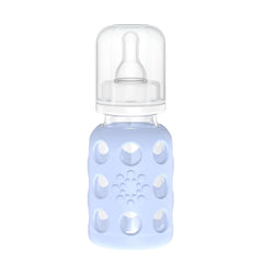 Lifefactory borosilicate glass baby bottle with protective sleeve for durable use