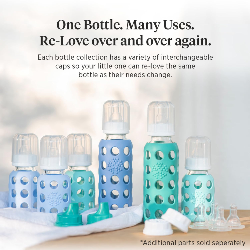 Lifefactory cap ring and stopper featured for secure assembly