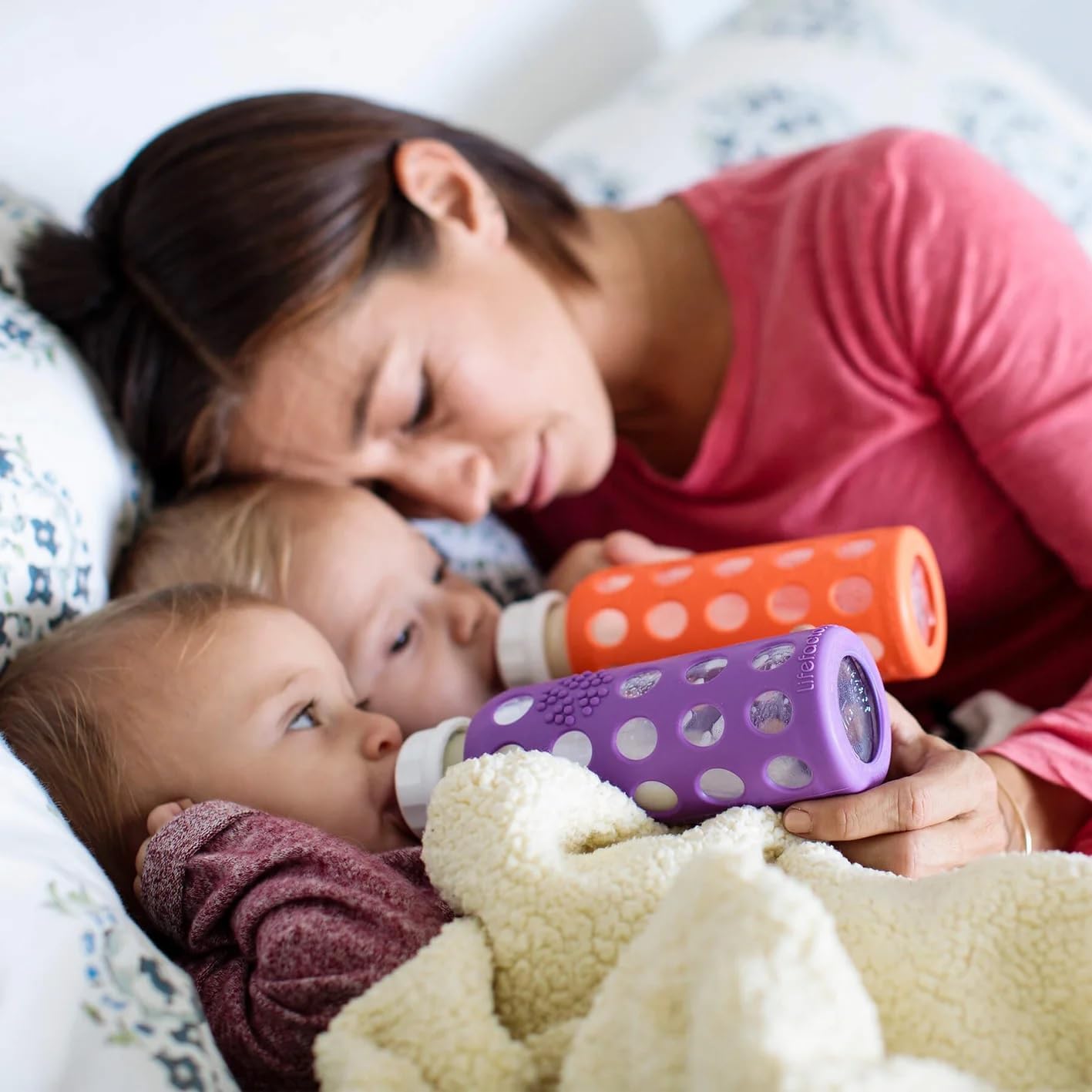 Lifefactory bottle in dishwasher for simple cleanup with sleeve protection