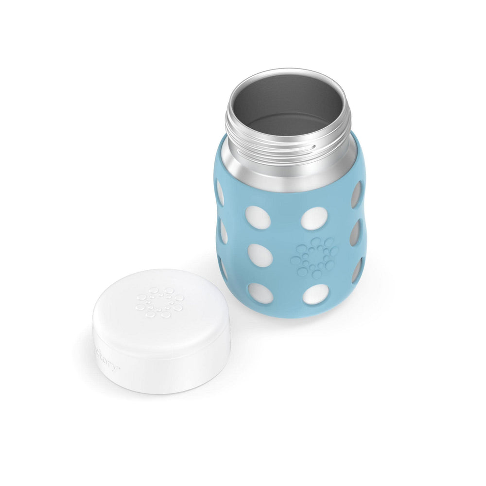 Lifefactory stainless steel insulated bottle keeps contents cold