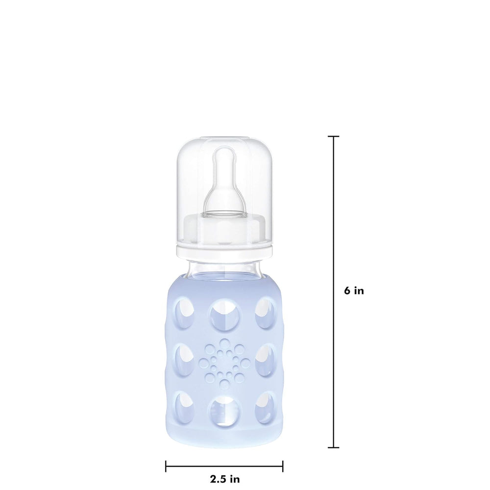 Lifefactory BPA-free bottle ensures safer feeding materials.