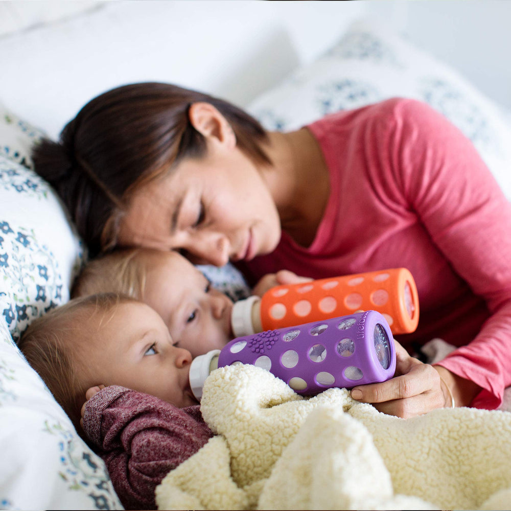 Lifefactory flat and sippy caps provide feeding versatility
