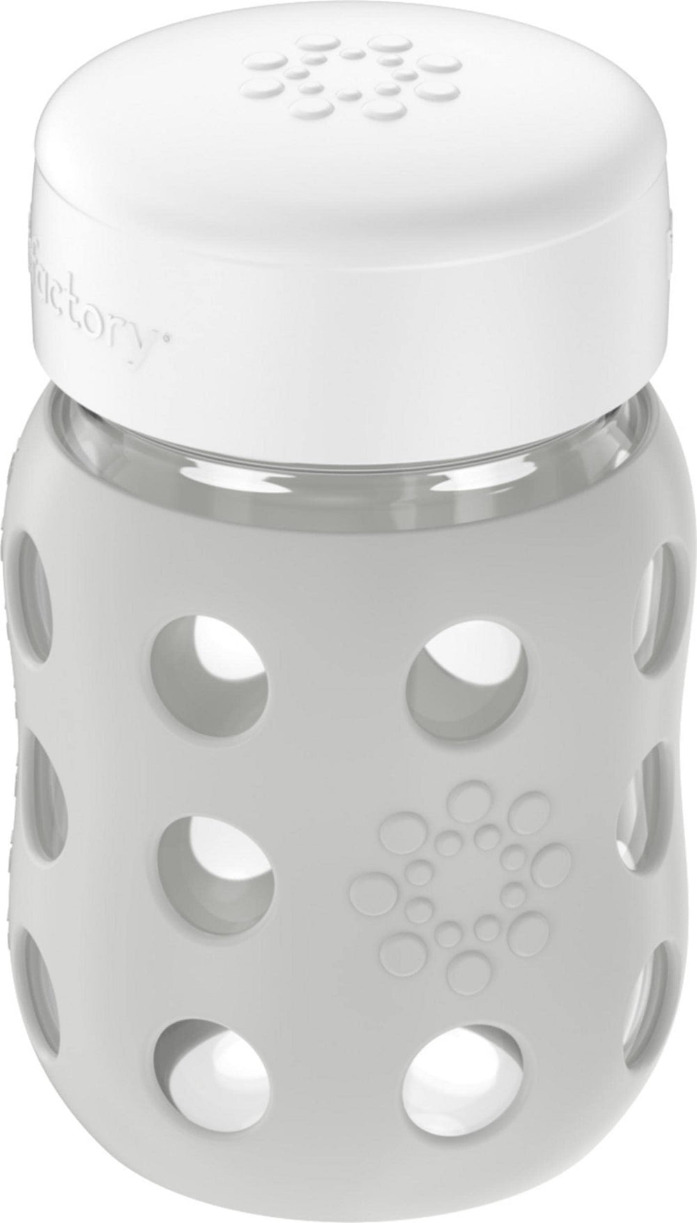 Lifefactory protective silicone sleeve bottle shows durable grip and splash protection