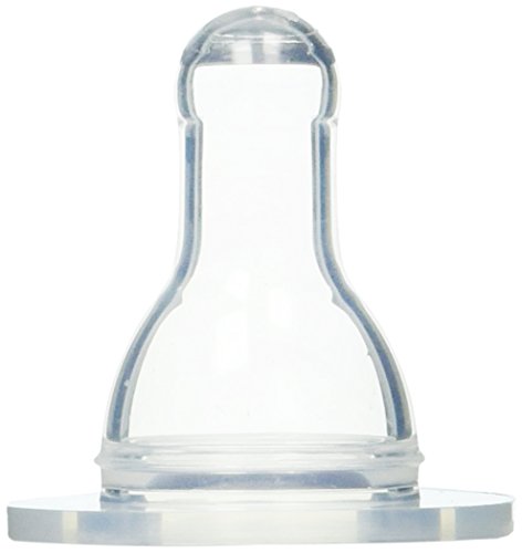 Lifefactory silicone nipple vented closeup shows steady flow in action.