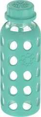 Lifefactory silicone sleeve protects bottle and improves grip