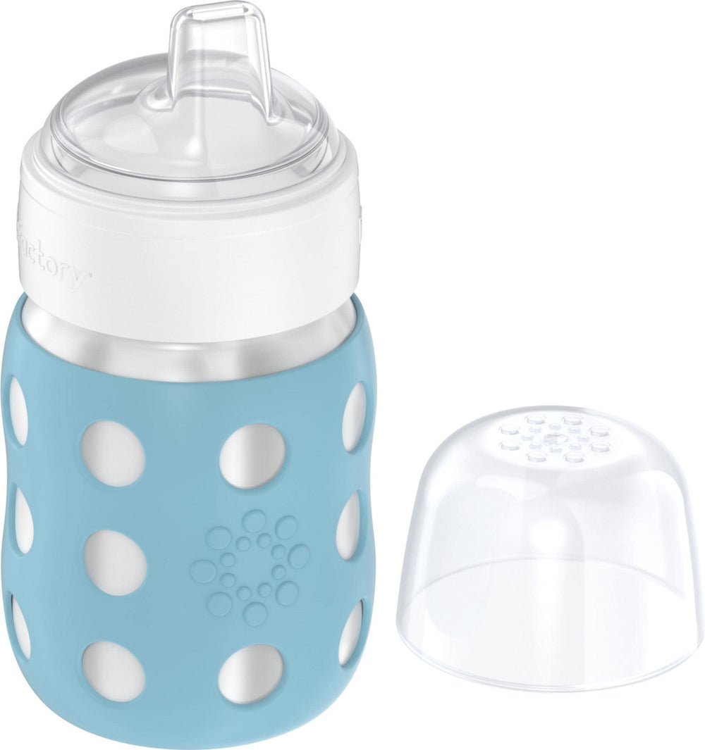 Lifefactory sippy spout denim for 9+ months demonstrates transition-friendly design