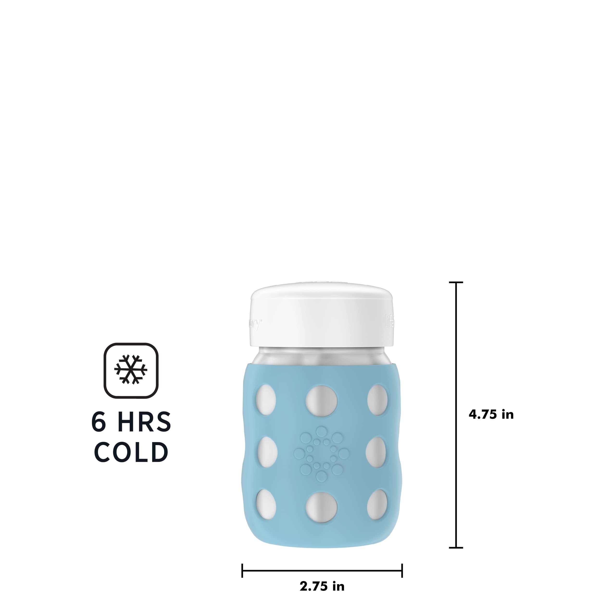 Lifefactory denim sleeve on bottle enhances durability and grip