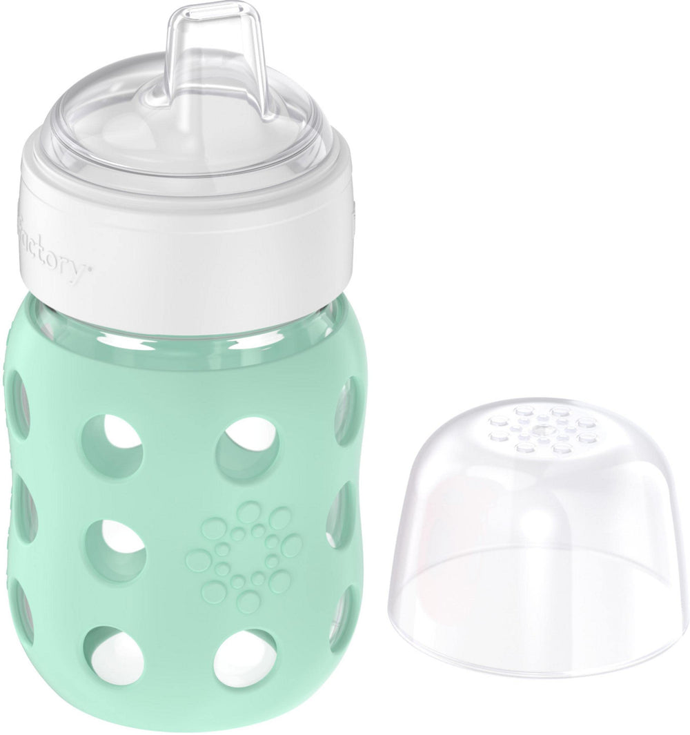 Lifefactory wide neck for easy filling and cleaning, silicone sleeve included